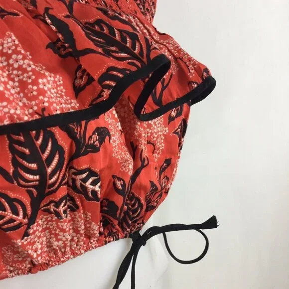 Kopal Printed Off the Shoulder Biji Ruffle Crop - Picture 6 of 8